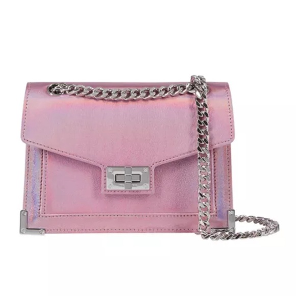The Kooples Emily Iridescent Crossbody Bag Made in Italy New/Dust Bag Leather - Picture 6 of 16